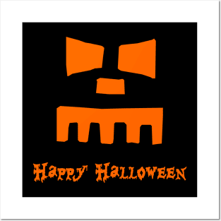 Happy Halloween - Monster Face Posters and Art